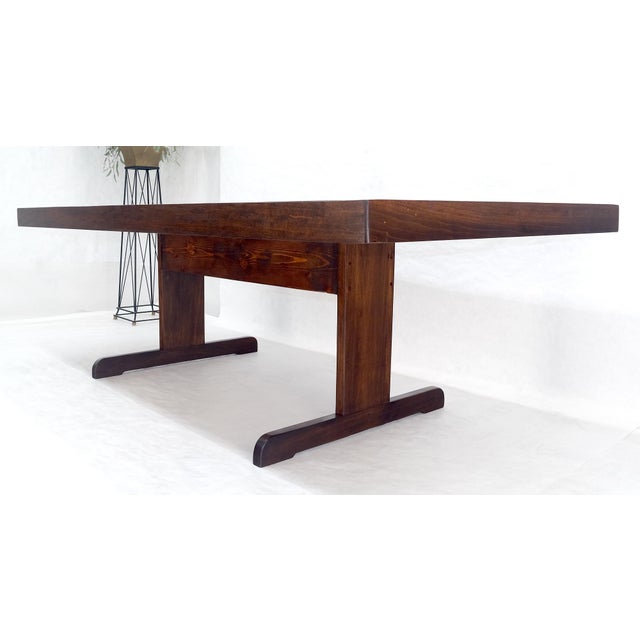 Large 46x92 Rectangle Tile Mosaic Top Funky Dining Table c1970s Artist Signed For Sale - Image 6 of 17