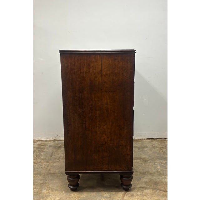 Wood 19th Century English Mahogany Chest of Drawers For Sale - Image 7 of 11
