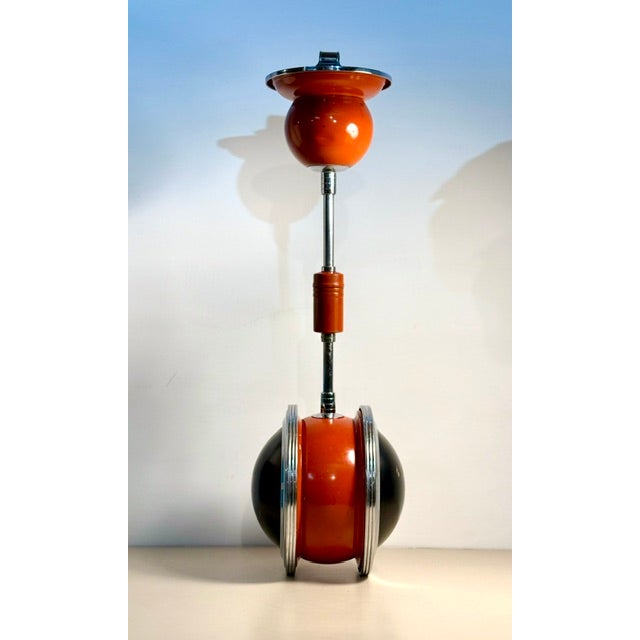 Belmet "Rollodor" Art Deco Rocking Smoking Stand, Chrome & Painted Metal, C. 1930s For Sale In New York - Image 6 of 18