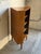 Vintage Teak Corner Cabinet With 3 Open Shelves and Tapered Legs Denmark 1960s For Sale In Los Angeles - Image 6 of 11