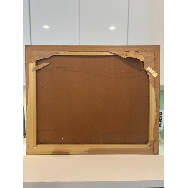 Vintage Coastal Sailboat Wall Art Giclee on Board in Gilt Faux Bamboo Frame For Sale - Image 13 of 13