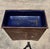 19th Century American Primitive Pine Dry Sink Cupboard Cabinet Vanity W/ Cobalt Blue Enameled Cast Iron Sink & Drain For Sale - Image 4 of 12