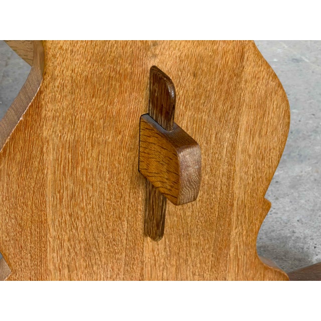 Danish Oak Extension Trestle Dining Table in the manner of Henning Kjærnulf For Sale - Image 6 of 14
