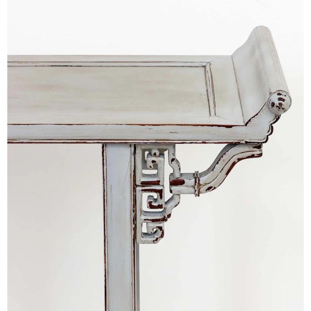Gray Chinese Altar or Console Table For Sale - Image 8 of 9