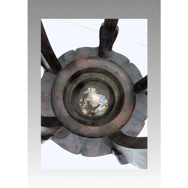 Tall Antique Chinese Rosewood Pedestal or Display Stand With Grey White Marble Top For Sale - Image 11 of 11