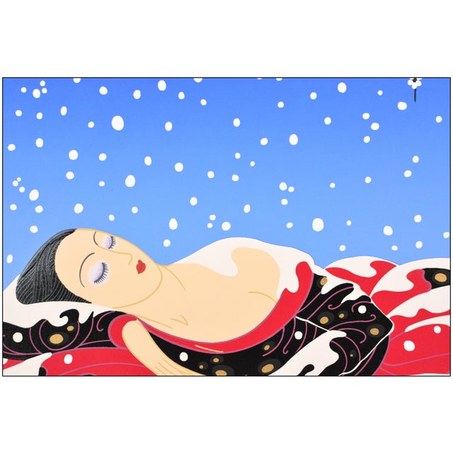Art Deco 1983 Sleeping Beauty Art Deco Red Embossed Serigraph Erté For Sale - Image 3 of 6