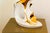 Italian Heron Figure in White and Gold Lacquered Ceramic from Ahury, 1970s For Sale - Image 10 of 16