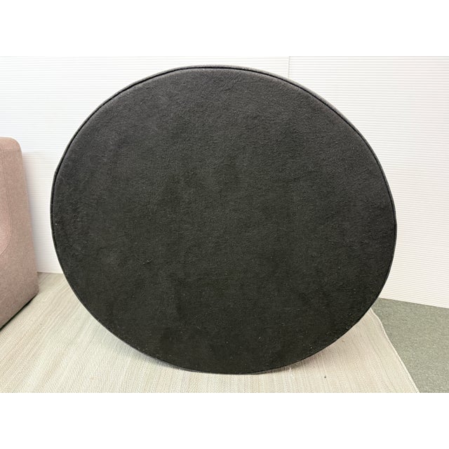 Dark Gray Softline for Design Within Reach Drum Cocktail Pouf For Sale - Image 8 of 12