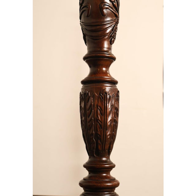 Brown Ethan Allen Georgian Court Cherry King Four Poster Bed Frame For Sale - Image 8 of 18