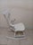 Vintage Maple Comb Back Rocking Chair White For Sale - Image 4 of 6