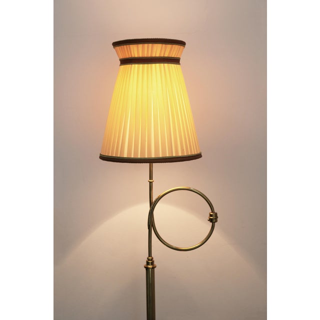 Mid-Century Swedish Brass Floor Lamp in the style of Josef Frank, 1960s For Sale - Image 6 of 12
