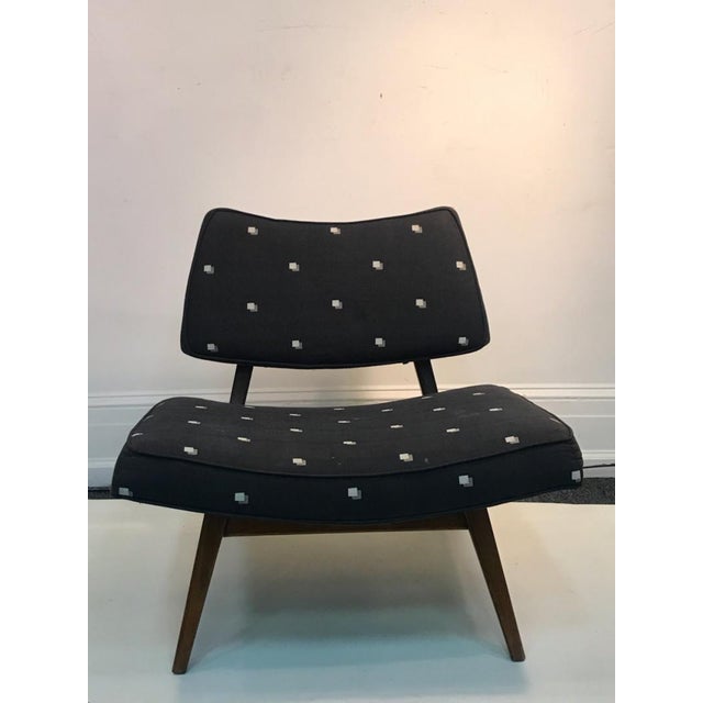 Rare Jens Risom Chair Model U416 Designed in the 1950's-1960's with Original Polka Dot Fabric.