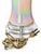 Iridescent Pearlescent Spiral Ribbon Table Lamp With Clear Tiered Base For Sale - Image 17 of 17