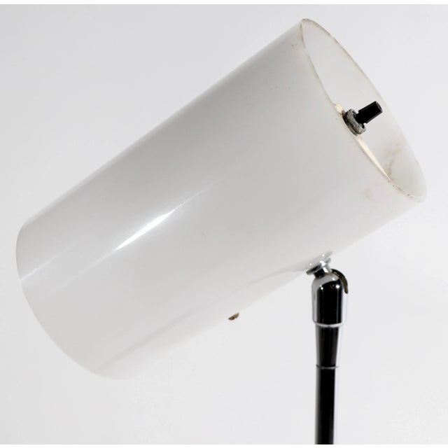 Mid Century Plastic and Chrome Cylinder Can Shade Floor Lamp by George Kovacs For Sale - Image 9 of 13