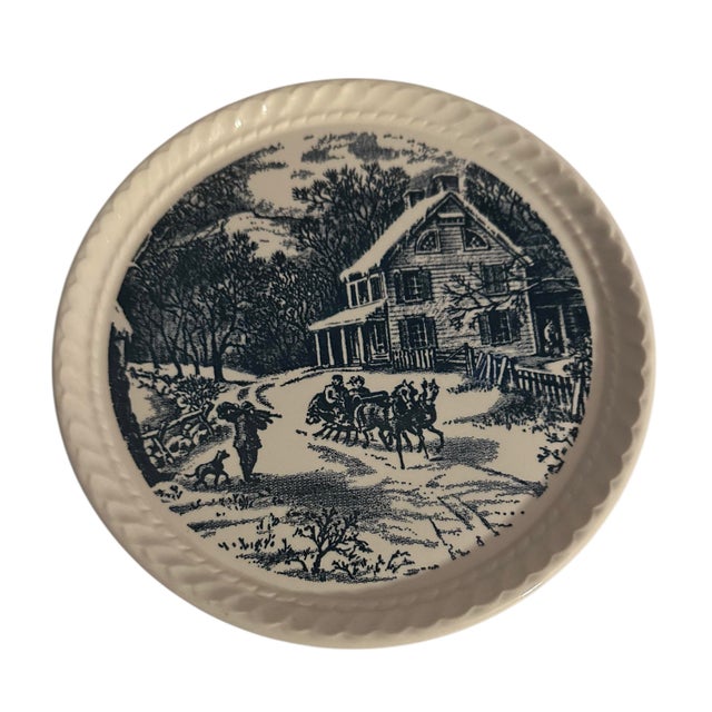 Vintage Currier and Ives Winter Scene Decorative Plates by Royal China - A Pair For Sale In Birmingham - Image 6 of 10