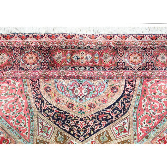 Vintage Persian Qum Rug For Sale - Image 11 of 15