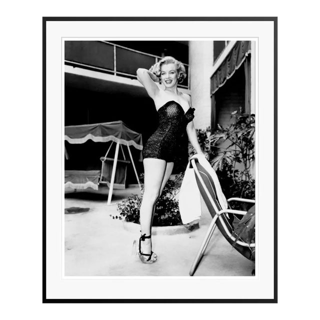 Marilyn Monroe Poolside Glamour Archival Pigment Print Black Framed 30 X 40" For Sale