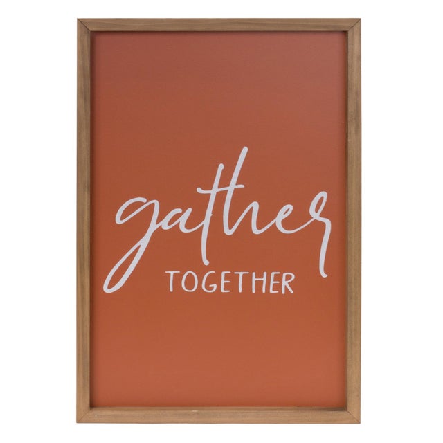 Welcome the warmth of autumn into your home with this Gather and Thankful Sentiment Sign Set! Featuring rich green and...