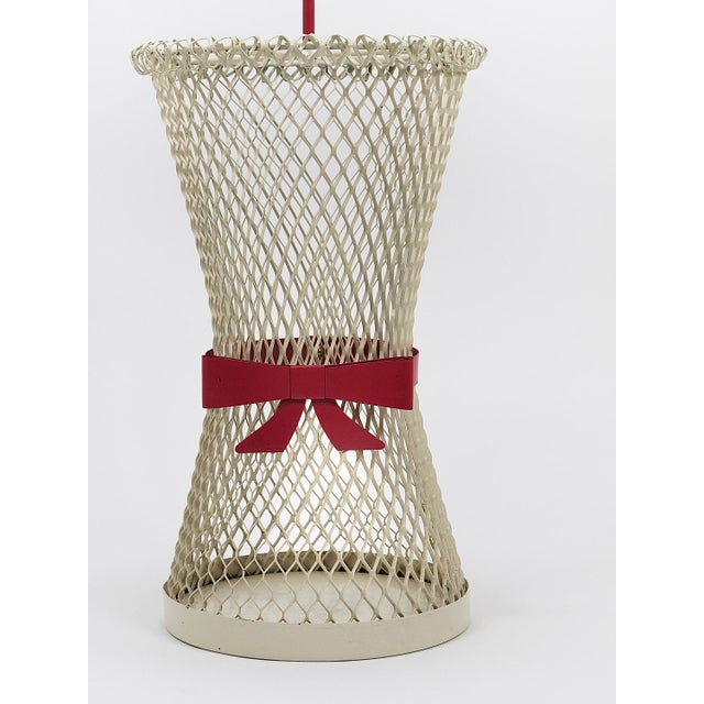 Gold Metal Tie Bow Umbrella Stand in the style of Mathieu Matégot, France, 1950s For Sale - Image 8 of 16