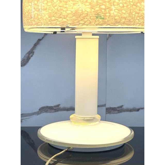 1970s Neverrino Table Lamp in Murano Glass attributed to Gae Aulenti for Vistosi, Venice, Italy, 1970s For Sale - Image 5 of 10