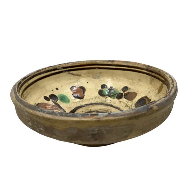 Rustic Vintage Hungarian Folk Art Decorative Bowl For Sale - Image 3 of 6