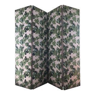 Peter Dunham Fig Leaf Folding Screen For Sale
