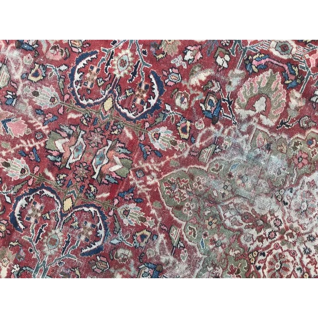 Textile Large Antique Mahal Rug For Sale - Image 7 of 18