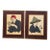 Vintage Asian Figural Textile Art Panels in Wood Frames – Pair For Sale
