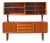 Hos Wulff Mid Century Danish Teak Tambour Door Credenza and Hutch For Sale