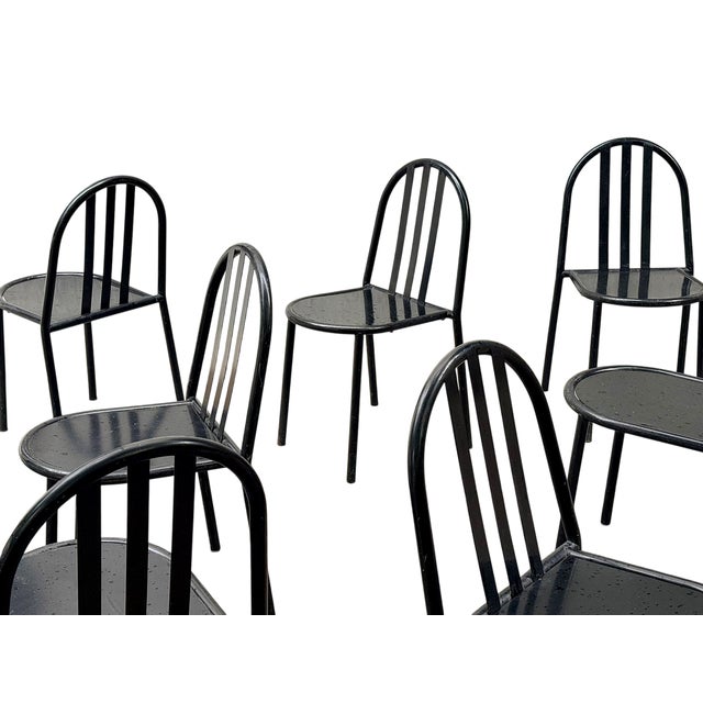 1980s Model 222 Chairs by Robert Mallet-Stevens for Pallucco, 1980, Set of 8 For Sale - Image 5 of 12