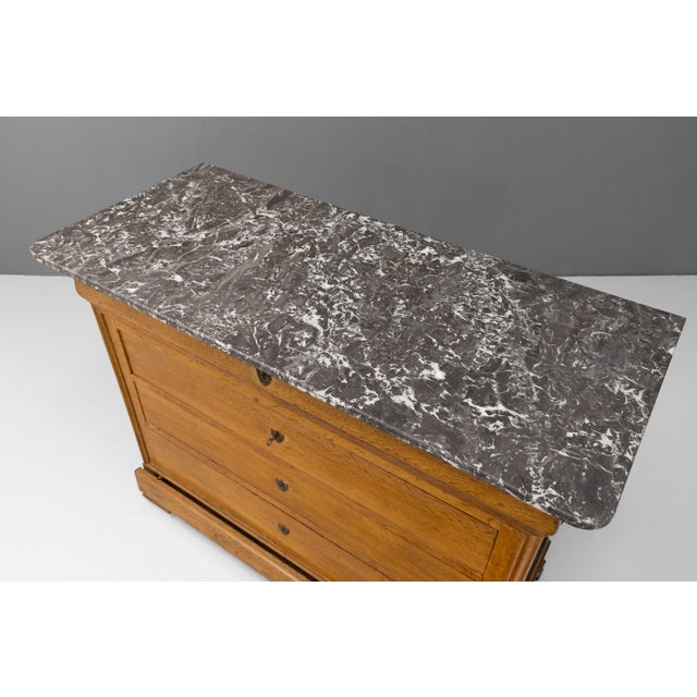 Late 19th Century Antique Oak Commode, 1880 For Sale - Image 5 of 7