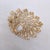 Metal Vintage 1966 Signed Monet Goldtone Filigree Brooch For Sale - Image 7 of 7