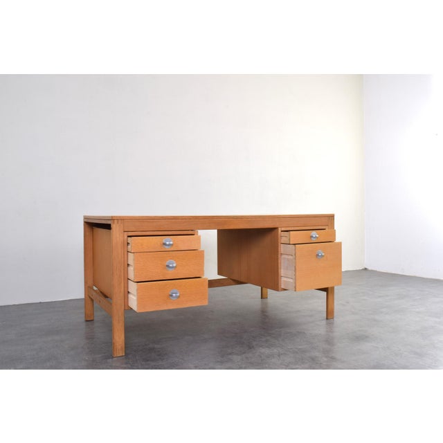 Mid-Century Oak Desk by Chr. Rasmussen for Randers Møbelfabrik, 1970s For Sale - Image 10 of 18