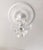Vintage Murano Glass Chandelier, 1980s White Floral Lamp, Small Italian Ceiling Light For Sale - Image 9 of 14