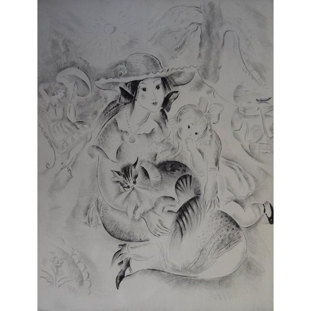 Mily Possoz, Young Girls at the Park, Engraving For Sale