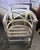 McGuire Furniture Set of 4 Gondola Chairs, With Round Table Base, Black Lacquer For Sale In Charlotte - Image 6 of 6