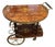Vintage Italian Marquetry Bar/Tea or Server Cart With Inlaid Wood and Two Drop Leaves, Mid-Century For Sale