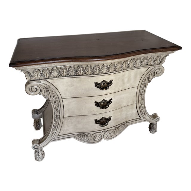 French Style Carved Accent Chest – Elegant Statement Piece For Sale