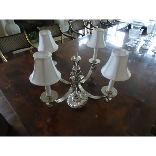 Silver Visual Comfort Michael Smith Palma Chandelier For Sale - Image 8 of 8