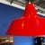 Vintage Louis Poulsen Red Pendant Lamp – Mid-Century Danish Design Up to 250V (Europe/UK Standard).The wiring of this item...