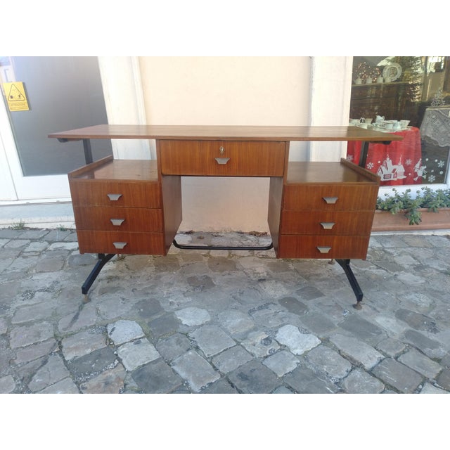 Swedish Teak Desk, 1950s For Sale - Image 10 of 18