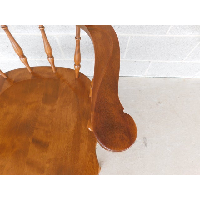 Ethan Allen Heirloom Nutmeg Captain Windsor Arm Chair 10-6531 For Sale - Image 12 of 14