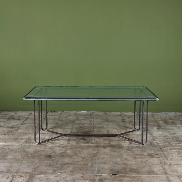 Walter Lamb Rectangular Bronze Patio Dining Table for Brown Jordan For Sale In Los Angeles - Image 6 of 16