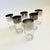 A set of 6 mid century silver fade highball tumblers made in the "VIQ2" pattern by Vitreon in the 1970s. Each features a...