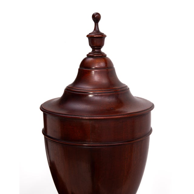 104 George III Style Telescoping Knife Urns Pedestal Cabinet Wine Cisterns Book Matched - A Pair For Sale - Image 13 of 18