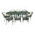1990s Pinecrest Woodard Style Patio Garden Dining Set, 9 Pieces For Sale