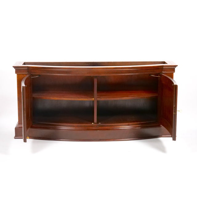 Early 20th Century Mahogany Wood Demilune Shape Historical Charleston Cabinet For Sale - Image 13 of 16