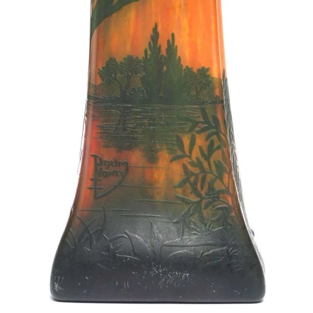 Daum Nancy Cameo Scenic Art Nouveau Vase For Sale In Dallas - Image 6 of 10