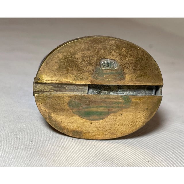 Antique Chinese Etched Cobalt Glass Chased Bronze Striker Lighter Snuff Bottle For Sale - Image 10 of 11