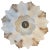 Flower Shell White Sand Ceramic Wall Light from Hustadt Keramik, Germany, 1970s For Sale